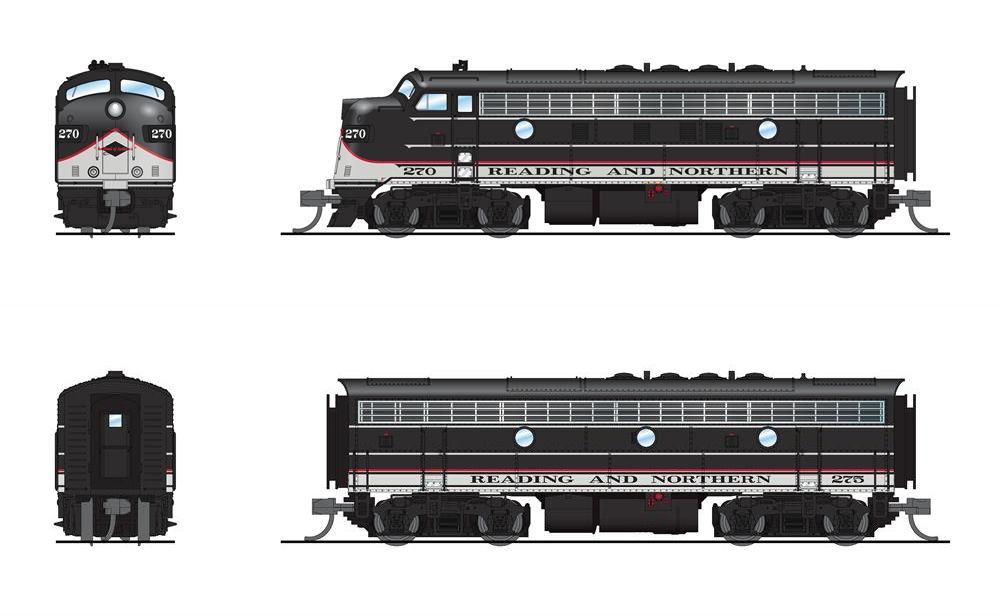 Broadway Limited 7759 N RBMN EMD F7 A/B Diesel Locomotive Sound/DC/DCC #270/#275