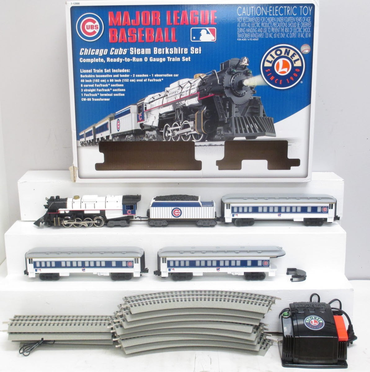 Lionel 7-12008 O Gauge Chicago Cubs Steam Passenger Train Set