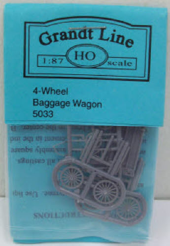 Grandt Line 5033 HO 4 Wheel Baggage Wagon Kit