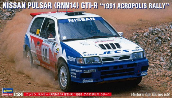 Hasegawa 21153 1:24 Nissan Pulsar RNN14 GTI-R Acropolis Rally Car Model Kit