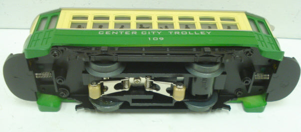 MTH 30-2545 Center City LN 109 BUMP-N-GO TROLLEY shops green