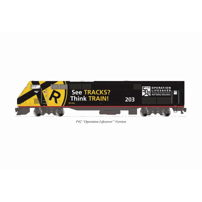 Kato 37-6119 HO Amtrak Phase V Operation Lifesaver P42 Diesel Locomotive #203