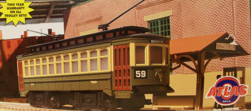 Atlas 1009106 Industrial Rail Philadelphia O Gauge Trolley Set