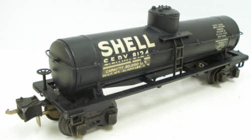 Lionel 2955 Vintage O Gauge Prewar Sunoco Die-Cast Single Dome Tank Car