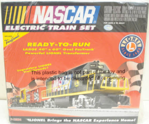 Lionel O Gauge NASCAR Ready-To-Run Trainset with TRAIN SOUNDS on sale BRAND IN BOX