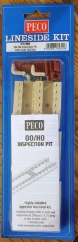 Peco 00/HO HO Lineside Kit Inspection Pit with Code 100 NS Rail Building Kit