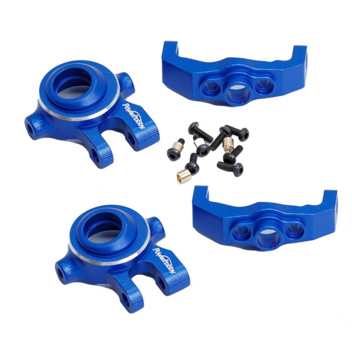 Power Hobby PHB5206 TRX-4M TRX4M Blue Aluminum C Hub & Steering Knuckles