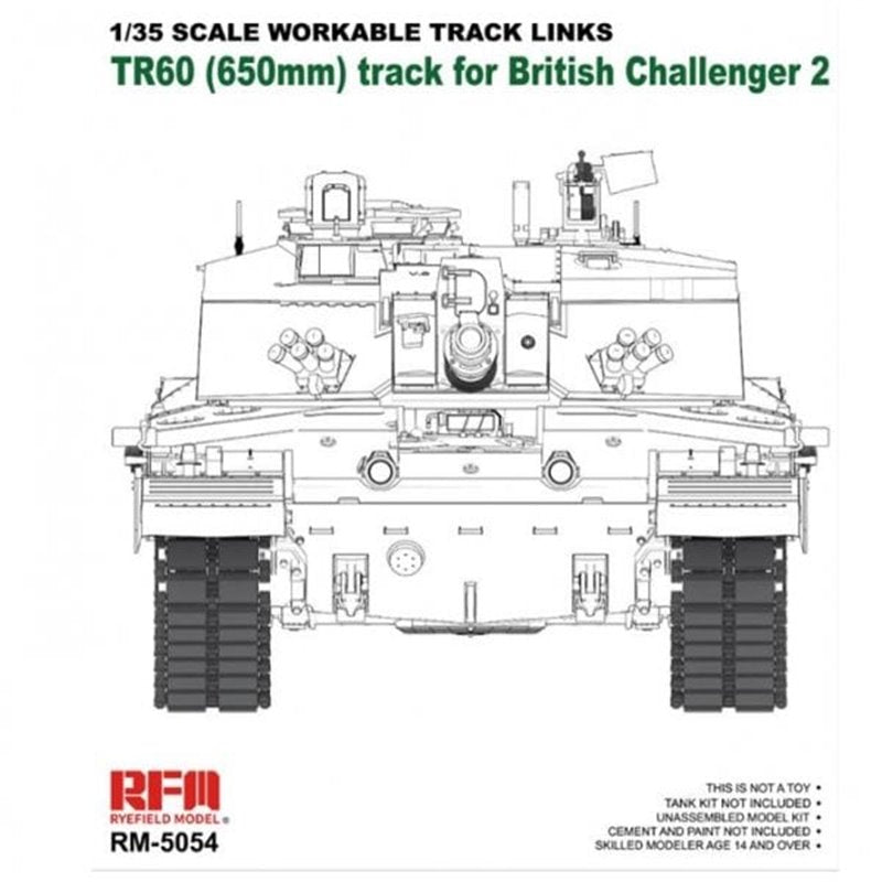 Rye Field Models 5054 1:35 TR60 Track British Challenger 2 Workable Track Links