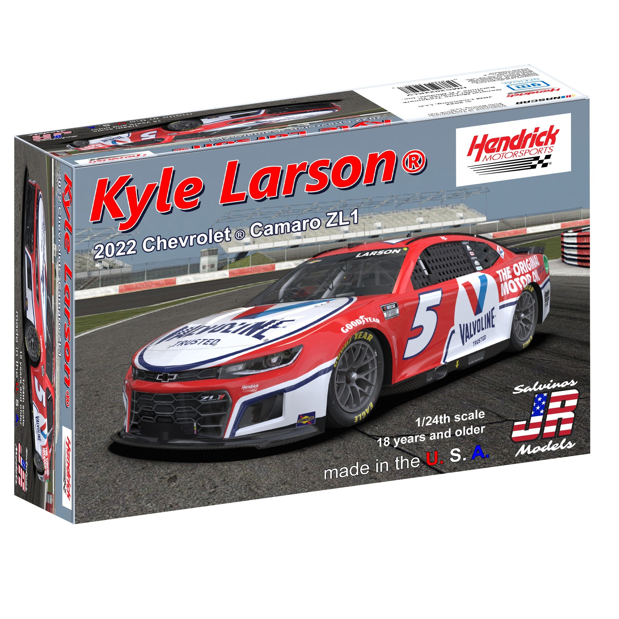 Salvinos JR Models HMC2022KLV 1:24 Valvoline 2022 Chevy Camaro ZL1 Car ...