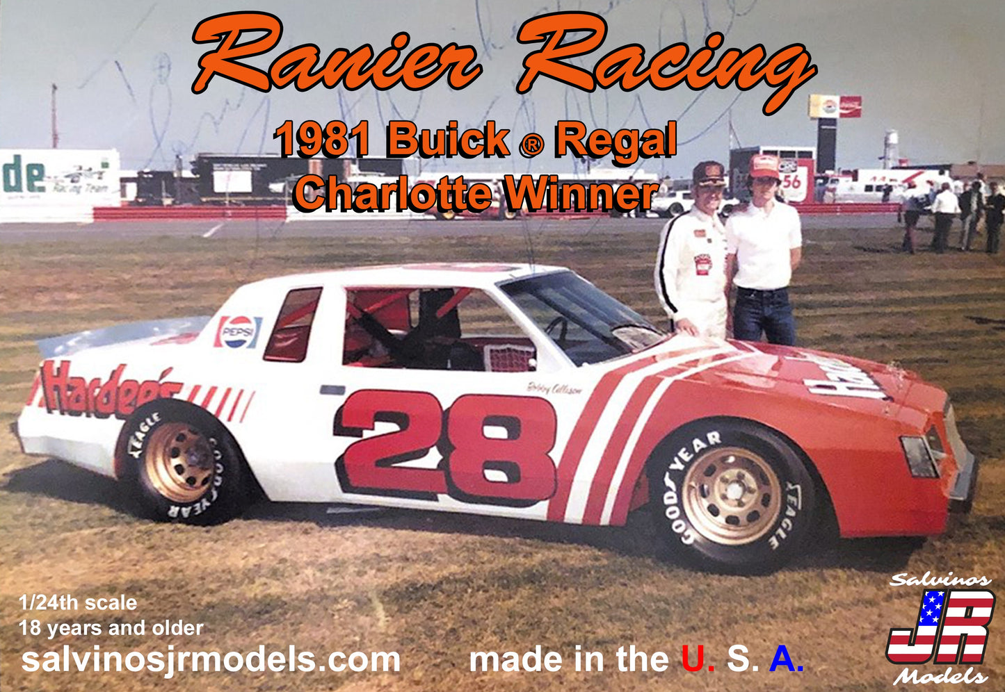 Salvinos JR Models RRB1981C 1:24 Ranier Racing 1981 Buick Regal Car Kit