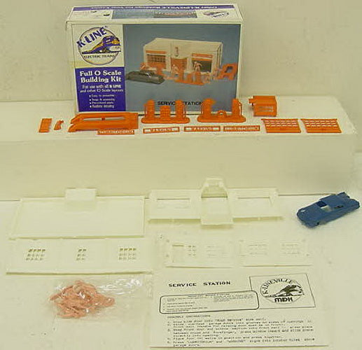 K-Line K4072 Service Station Kit w/Autos & Figures