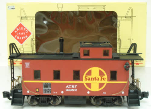 Aristo-Craft 42106 Santa Fe Long Steel Caboose (Metal Wheels)