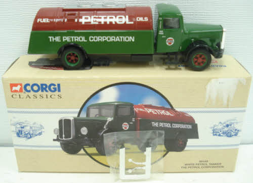 Corgi 98449 White Petrol Corporation Tanker Truck