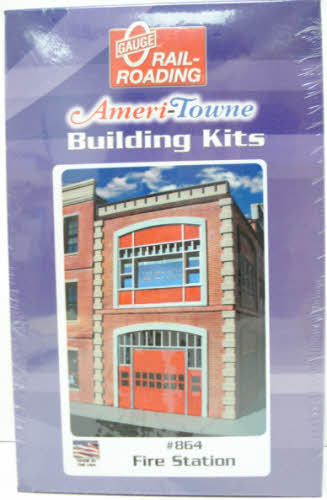 Ameri-Town 864 O Fire Station Building Kit