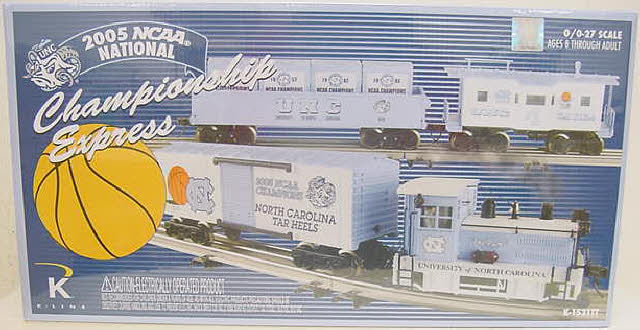 K-Line K1531TT 2005 UNC Tar Heel Championship O Gauge Diesel Freight Train Set