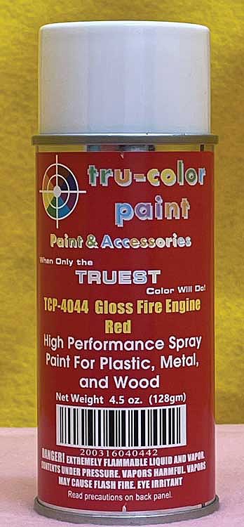 Tru-Color TCP-4044 Gloss Fire Engine Red Acrylic Paint - 4.5 oz. Spray Can