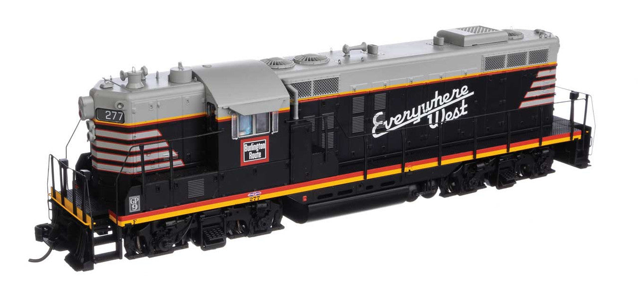 Walthers 920-42714 HO CB&Q EMD GP9 Phase I Diesel Locomotive Sound & DCC #277