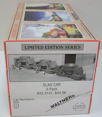 Walthers 932-3141 HO Limited Edition Series Slag Car Kit (Pack of 3)